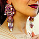Earrings classic: India. Oriental earrings. soutache. Earrings. LADY-LIZA jewelry shop. My Livemaster. Фото №4