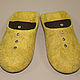 Women's Felted Slippers Yellow Tweed. Slippers. MMwool (marinamol). My Livemaster. Фото №4