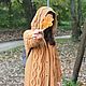 cardigans: Women's knitted coat with a hood oversize caramel color. Coats. Kardigan sviter - женский вязаный свитер кардиган оверсайз. My Livemaster. Фото №4