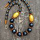 Beads with yellow agate, Necklace, Murmansk,  Фото №1