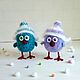  Птиц с плакатом - Желаю чтобы все!. Новогодние сувениры. * Вязаные радости * Ирина Могорюк. Ярмарка Мастеров.  Фото №5