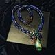 Order Necklace with lapis lazuli and variscite. Magical Beauty Gems. Livemaster. . Necklace Фото №3