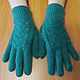 Gloves with mohair 'Emerald', Gloves, Orenburg,  Фото №1