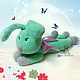 Soft toy Bunny plush hare knitted plush toy as a gift. Stuffed Toys. vyazunchiki-lz (vyazunchiki-lz). Online shopping on My Livemaster.  Фото №2