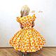 Платье "Princess" принт Апельсиновые цветы. Платье. Little___dress. Ярмарка Мастеров.  Фото №4