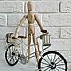 Bicycle for dolls white bicycle with basket - accessories for dolls. Doll furniture. kotomka-nv. My Livemaster. Фото №6