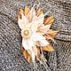 Брошь Цветок из ткани. Брошь-булавка. Мария Шахматова Mary Brooch. Интернет-магазин Ярмарка Мастеров.  Фото №2