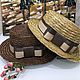Шляпка канотье из шоколадной соломки. Шляпы. Hats-And-Caps (Елена). Ярмарка Мастеров.  Фото №6