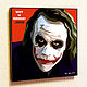 Picture poster of The Joker 2 Heath Ledger Joker in pop art style, Pictures, Moscow,  Фото №1