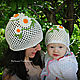 Caps with daisies for mother and daughter.' Family look'. Headwear Sets. Shop Natalia Glebovskaya. Online shopping on My Livemaster.  Фото №2