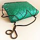 Handbag clutch on a chain, cross-body, women's bag emerald, 64. Crossbody bag. a-vesta. My Livemaster. Фото №5