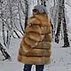 The fur coat of the Siberian red Fox. Transverse layout. Fur Coats. Zimma. My Livemaster. Фото №6