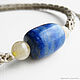 Necklace Lapis Lazuli Blue Beige Rutile Quartz Hair Choker Harness. Necklace. Macrame jewelry - gnezdo_kukushki. Online shopping on My Livemaster.  Фото №2