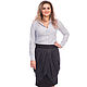Tulip skirt with draping black womens. Skirts. Skirt Priority (yubkizakaz). Online shopping on My Livemaster.  Фото №2