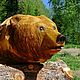 Заказать Голова медведя из кедрового бревна в натуральную величину. Wooodbear. Ярмарка Мастеров. . Фигуры садовые Фото №3