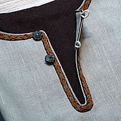 Мужская одежда handmade. Livemaster - original item Shirt men`s linen all-day ancient cut with woven braid. Handmade.