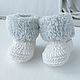 Newborn gift: Booties warm white boots, Gift for newborn, Cheboksary,  Фото №1