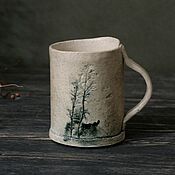 Посуда handmade. Livemaster - original item Rustic Fog Mug 250 ml. Handmade.