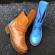 Order Shoes ' Fashion blue / tobacco beige sole'. Hitarov (Hitarov). Livemaster. . Boots Фото №3