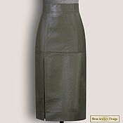 Одежда handmade. Livemaster - original item Amalfea skirt made of genuine leather/suede (any color). Handmade.