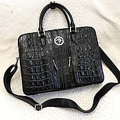 Сумки и аксессуары handmade. Livemaster - original item Men`s briefcase bag made of embossed crocodile leather.. Handmade.