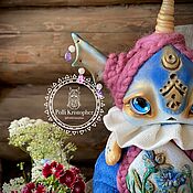 Куклы и игрушки handmade. Livemaster - original item interior toy: The mascot is the Spirit of nature Cornflower. Handmade.
