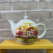 Посуда handmade. Livemaster - original item Teapots: Pearl City / author`s painting/. Handmade.