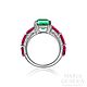 Кольцо малиновое с изумрудным фианитом из серебра 925 пробы. Кольца. MARIA GUSEVA Fashion Jewelry. Интернет-магазин Ярмарка Мастеров.  Фото №2