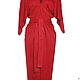 Order Dress business red knitted faux suede. Voielle. Livemaster. . Dresses Фото №3