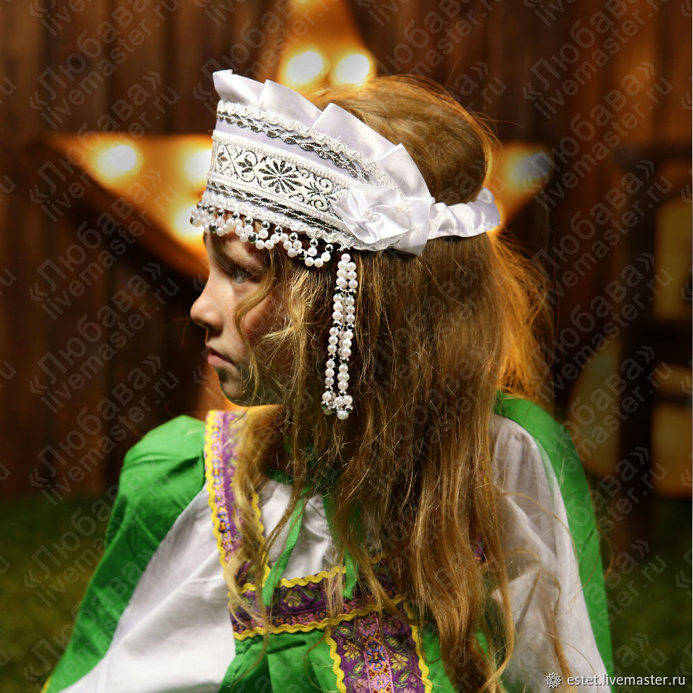 Russian traditional kokoshnik Ladushka, Headdress for folk costume ...