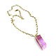 Pink pendant pendant 'Pink Miracle' gold-plated pendant, Pendants, Moscow,  Фото №1