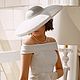 A white and milk hat made of sinamei in the style of Dior, Hats1, Moscow,  Фото №1