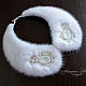 White collar mink fur choker, fur collar for dress, Collars, Bratsk,  Фото №1