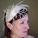 Wedding hat 'Drop' ivory color. Sombreros de la boda. Felt Hats Shop. My Livemaster. Фото №4