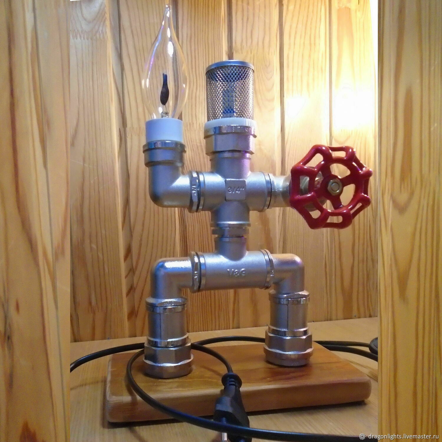 Настольный светильник Blazing Knight (Сияющий рыцарь) Лофт, Стимпанк ...