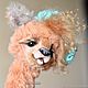 Alpaca Peach, Teddy llama collectible toy. Stuffed Toys. NatalyTools (natalytools). My Livemaster. Фото №4