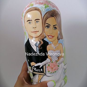 Свадебный салон ручной работы. Ярмарка Мастеров - ручная работа Подарки: матрёшки по фото. Handmade.