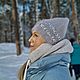 Шапка с пайетками, Шапка бини, вязаная шапка, шапка из пуха норки, Шапки, Москва,  Фото №1