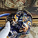 Винтаж: Gien, Франция, фаянсовый кувшин, серия Renaissance Fond Bleu. Вазы винтажные. French-vintage-gallery. Интернет-магазин Ярмарка Мастеров.  Фото №2