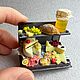 Миниатюрная полочка с сырами. Мебель для кукол. Екатерина (miniaturehouse). Ярмарка Мастеров.  Фото №6
