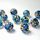 Бусины lampwork "Фиалки", Бусины, Коломна,  Фото №1
