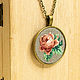 Подвеска с микровышивкой "Роза". Подвеска. Anna's pretty things (flowertenderann). Ярмарка Мастеров.  Фото №6