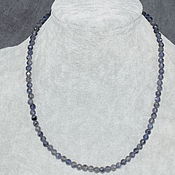 Работы для детей, handmade. Livemaster - original item Silver 925pr.Beads natural stone iolite/ cordierite. Handmade.