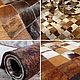 ковёр ручной работы из шкур коровы. Ковры для дома. Luxury Patchwork. Ярмарка Мастеров.  Фото №6