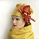 Kit felted hat and scarf Sunny day, Headwear Sets, Kemerovo,  Фото №1