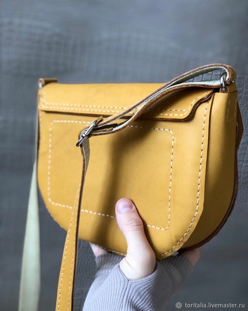 Сумка кросс-боди из натуральной кожи, ручной шов в интернет-магазине ...
