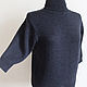 Свитер-водолазка "Антрацит" с рукавами 3/4, 100% меринос. Свитеры. FAVORITE KNITWEAR (Наталья). Интернет-магазин Ярмарка Мастеров.  Фото №2