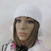 Аксессуары handmade. Livemaster - original item Knitted hat white.. Handmade.