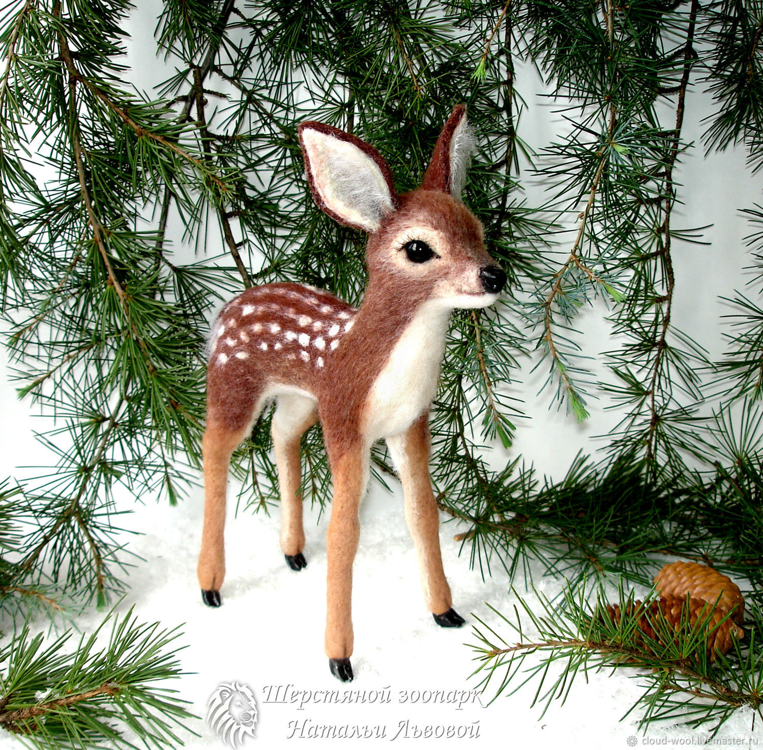 Оленёнок – миниатюра интерьерная, олень валяный из шерсти в интернет ...