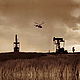 Картина нефтью "Степные нефтекачалки" Подарок нефтянику, Картины, Москва,  Фото №1